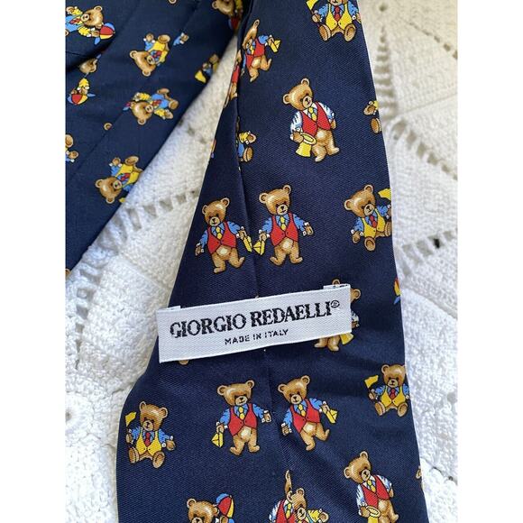 GIORGIO REDAELLI Silk tie Made in Italy Teddy Bear - Picture 6 of 6